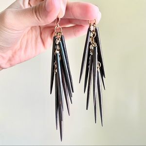 Ashley Pittman White Dark Horn Kura Spike Earrings